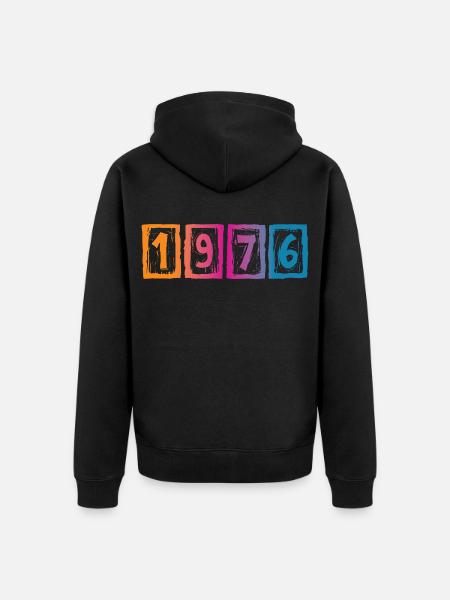 Millésime 1976 - Veste à capuche bio Premium Unisexe - noir