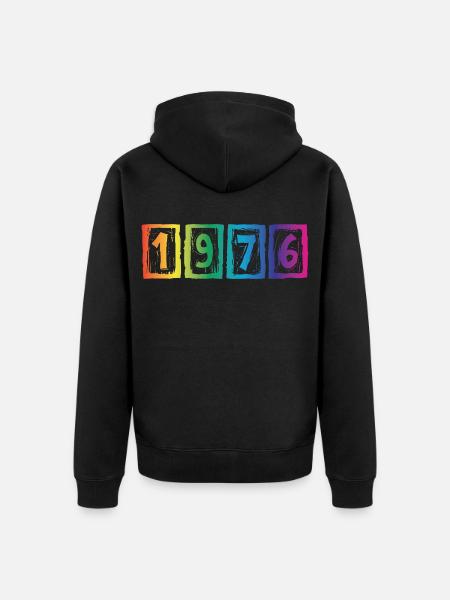 Millésime 1976 - Veste à capuche bio Premium Unisexe - noir