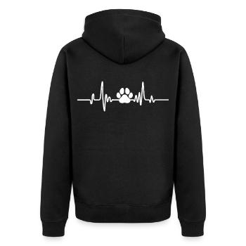 Animal de compagnie Paw Heartbeat - Veste à capuche bio Premium Unisexe - noir - Dos - Nico (187cm)