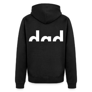 Best Dad Ever - Bester Papa - Vatertag - Unisex Premium Bio Zip Hoodie - Schwarz - Hinten - Nico (187cm)