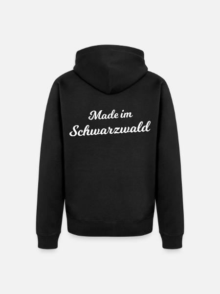 Made im Schwarzwald – Heimat Schriftzug - Unisex Premium Bio Zip Hoodie - Schwarz