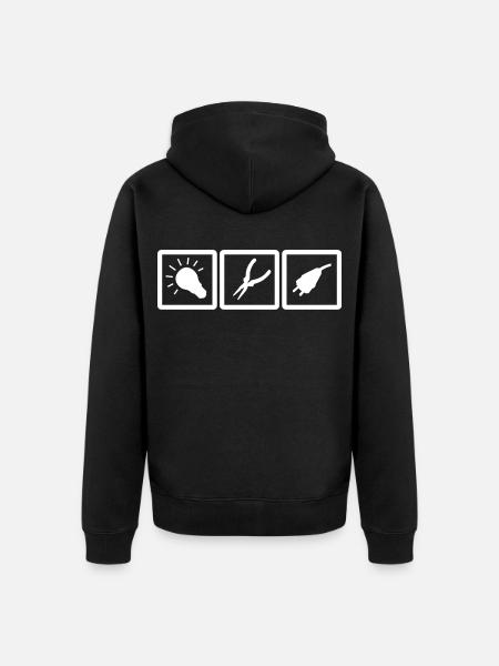 Electrician Tools - Unisex Premium Organic Zip Hoodie - black