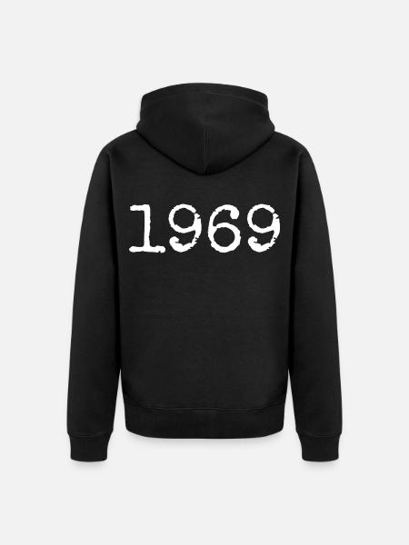 Legendär seit 1969 - Unisex Premium Bio Zip Hoodie - Schwarz