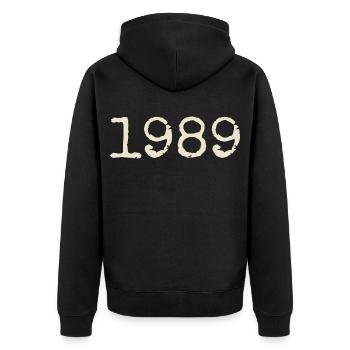 Cadeau Anniversaire 1989 - Génial depuis 1989 - Veste à capuche bio Premium Unisexe - noir - Dos - Nico (187cm)