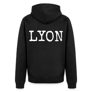 Lyon - Veste à capuche bio Premium Unisexe - noir - Dos - Nico (187cm)
