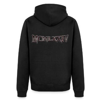 Chiffres romains 1974 MCMLXXIV - Veste à capuche bio Premium Unisexe - noir - Dos - Nico (187cm)