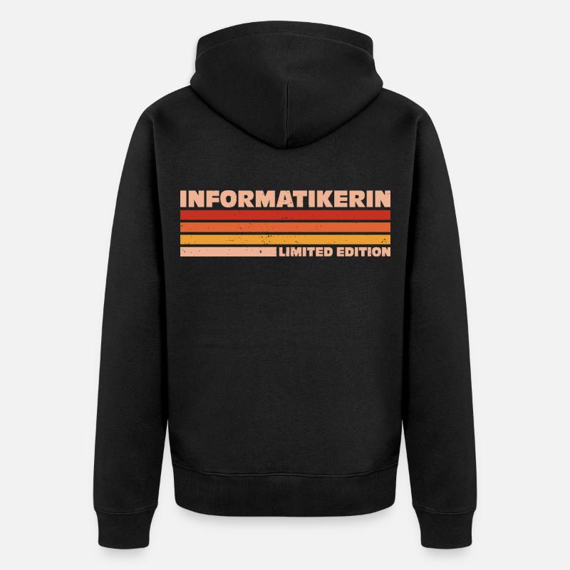 Computer Scientist Computer Scientist Programmer - Unisex Premium Organic Zip Hoodie - black