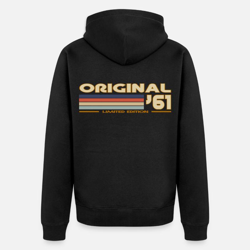 1961 - Veste à capuche bio Premium Unisexe - noir