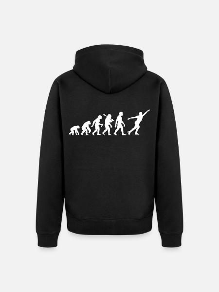 Eiskunstläufer Evolution Eiskunstlauf Schlittschuh - Unisex Premium Bio Zip Hoodie - Schwarz