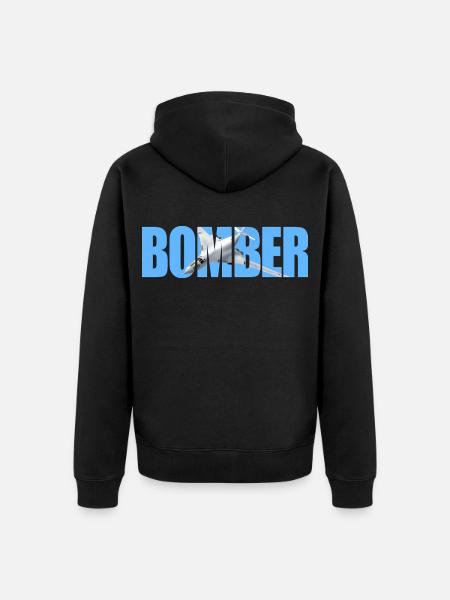 Bomber Tu-160 - Unisex Premium Organic Zip Hoodie - black