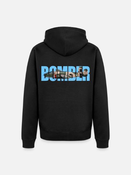 Bomber B-25 Mitchell - Unisex Premium Organic Zip Hoodie - black