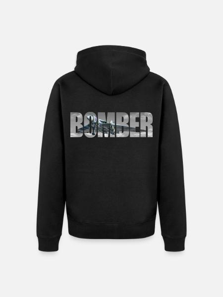 Bomber Avro 698 Vulcan - Unisex Premium Organic Zip Hoodie - black