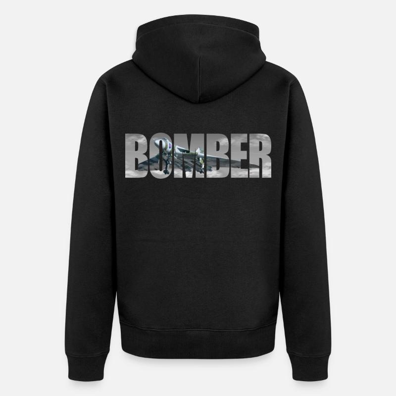 Bomber Avro 698 Vulcan - Unisex Premium Bio Zip Hoodie - Schwarz