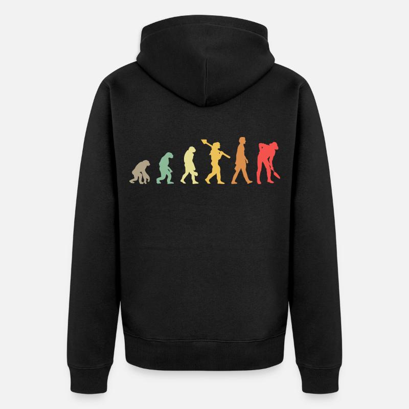 Evolution Farmer  - Unisex Premium Bio Zip Hoodie - Schwarz