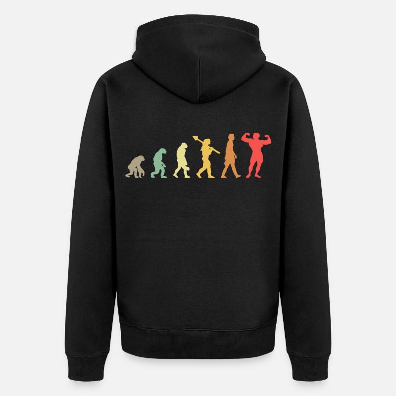 Evolution Bodybuilding - Veste à capuche bio Premium Unisexe - noir