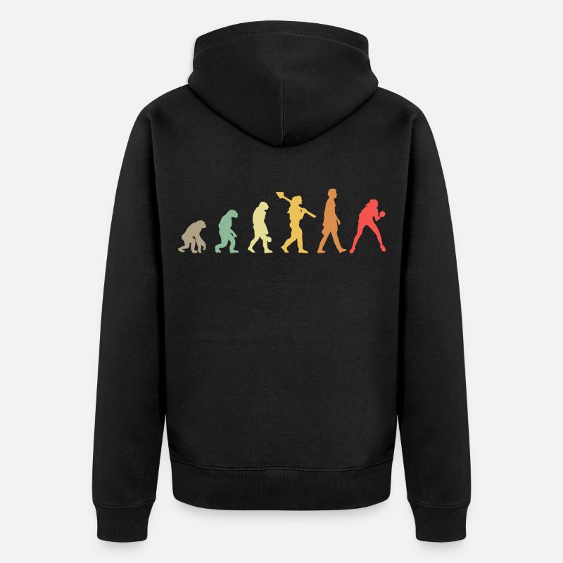 Évolution du tennis de table - Veste à capuche bio Premium Unisexe - noir