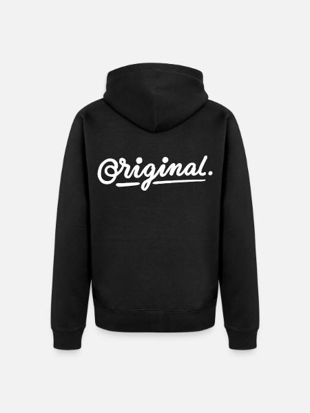 original - Unisex Premium Organic Zip Hoodie - black