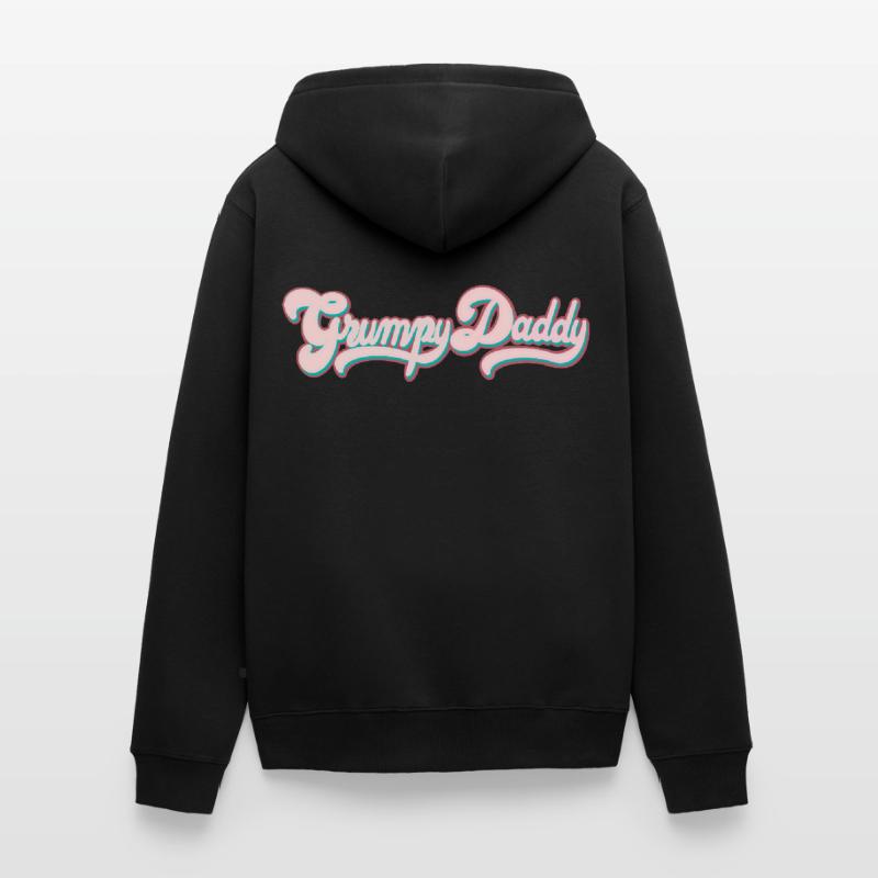 Grumpy Daddy Script rétro - Soutien-gorge de sport couleur Veste à capuche bio Premium Unisexe