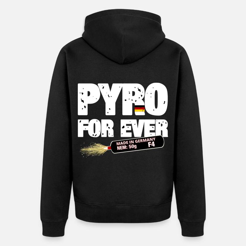 Pyro pour toujours - Veste à capuche bio Premium Unisexe - noir
