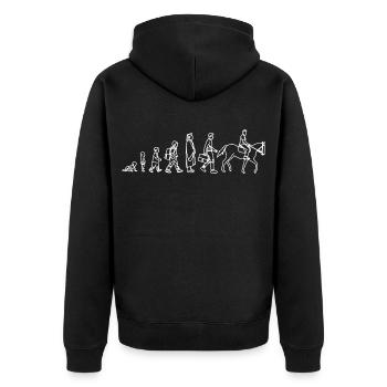 Développement de l’enfant au cavalier - Veste à capuche bio Premium Unisexe - noir - Dos - Nico (187cm)