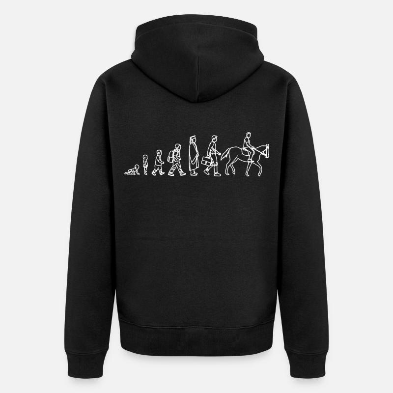Développement de l’enfant au cavalier - Veste à capuche bio Premium Unisexe - noir