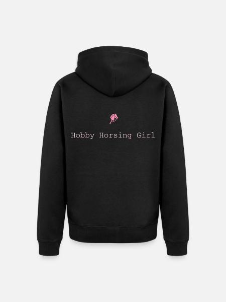 Cavalière Hobby Cheval de Passe-temps - Veste à capuche bio Premium Unisexe - noir