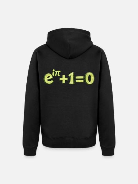 Euler-Identität Gurken-Mathematik - Unisex Premium Bio Zip Hoodie - Schwarz