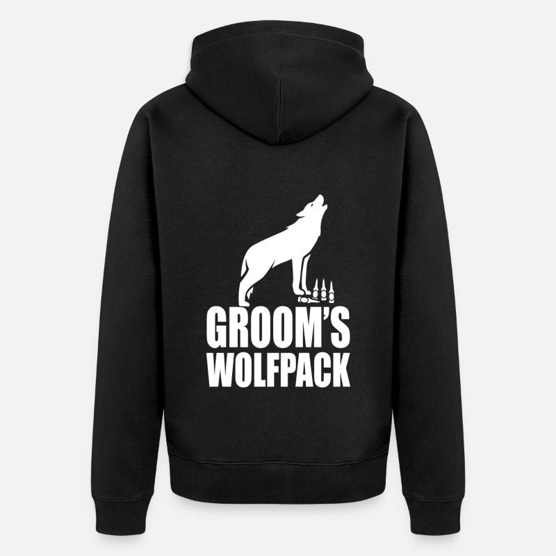 Wolfpack du marié - Veste à capuche bio Premium Unisexe - noir