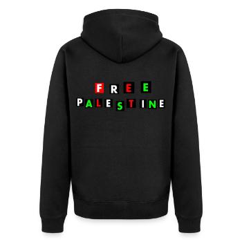 Free palestine - Veste à capuche bio Premium Unisexe - noir - Dos - Nico (187cm)