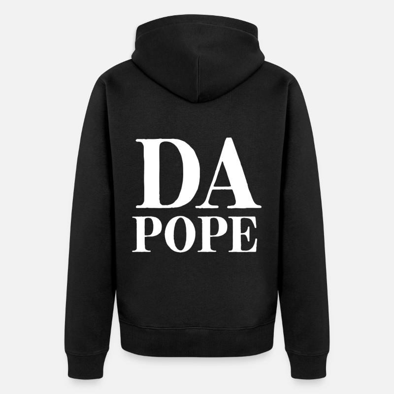 DA POPE Leo - Unisex Premium Bio Zip Hoodie - Schwarz