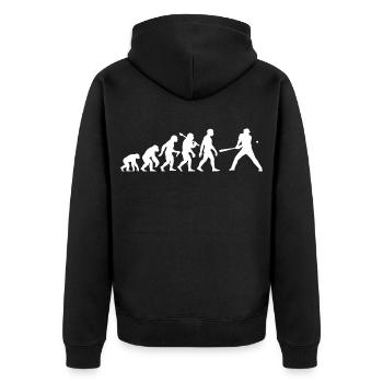 Baseball Evolution Joueur de baseball batteur - Veste à capuche bio Premium Unisexe - noir - Dos - Nico (187cm)