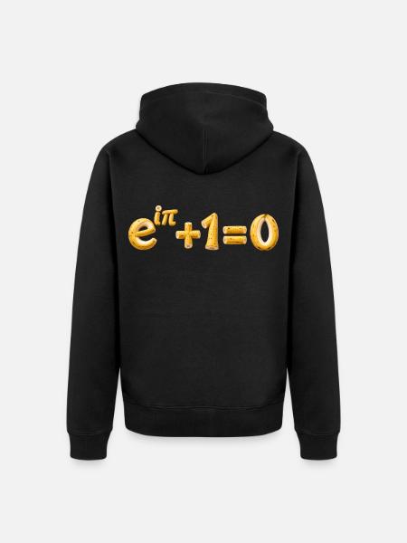 Euler Banana Mathematik-Identität - Unisex Premium Bio Zip Hoodie - Schwarz
