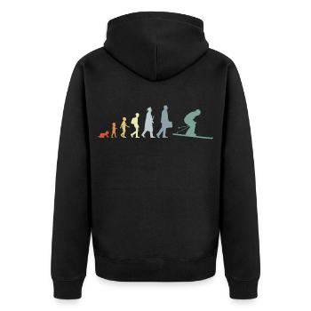 Évolution du ski - Veste à capuche bio Premium Unisexe - noir - Dos - Nico (187cm)