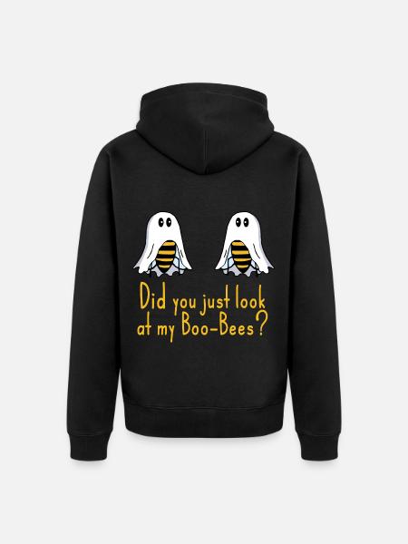 Boobees Boobs lustiger Spruch - Unisex Premium Bio Zip Hoodie - Schwarz