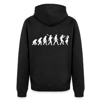 Vintage Evolution - Danse en ligne - Cadeau - Veste à capuche bio Premium Unisexe - noir - Dos - Nico (187cm)