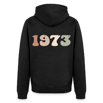 1973 - Veste à capuche bio Premium Unisexe - noir - Dos - Nico (187cm)