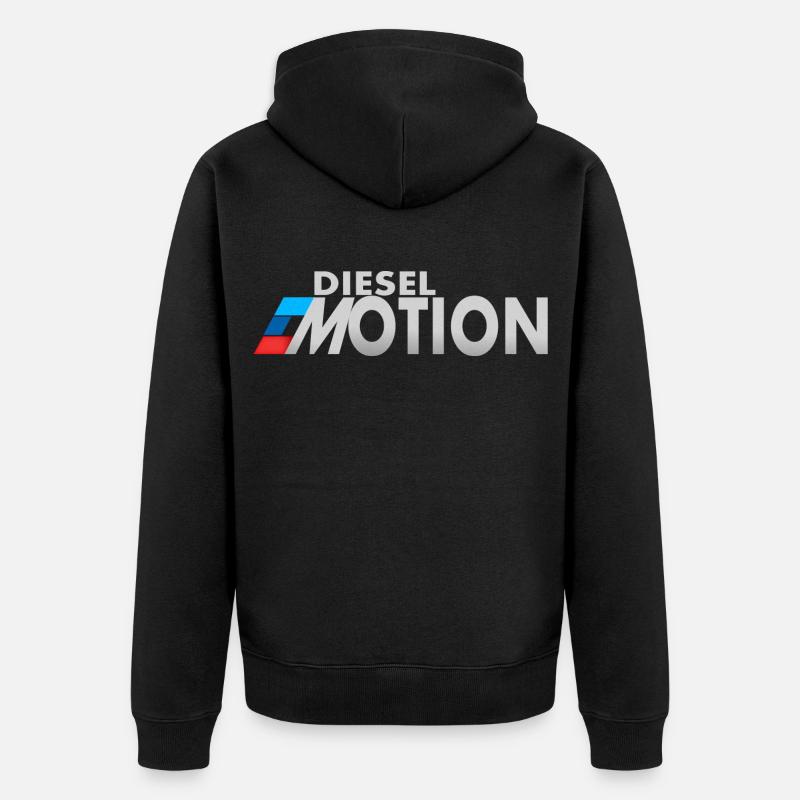 Émotions diesel - Veste à capuche bio Premium Unisexe - noir