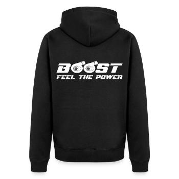 Boost Turbo - Veste à capuche bio Premium Unisexe - noir - Dos - Nico (187cm)
