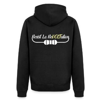 Electrical Engineer Witz - Unisex Premium Organic Zip Hoodie - black - Back - Nico (187cm)