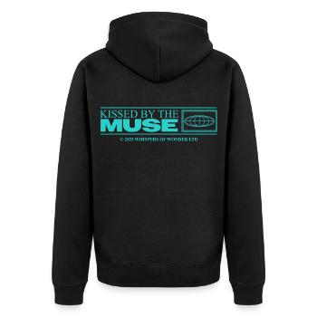 Inspiré et créatif – Déclaration esthétique - Veste à capuche bio Premium Unisexe - noir - Dos - Nico (187cm)