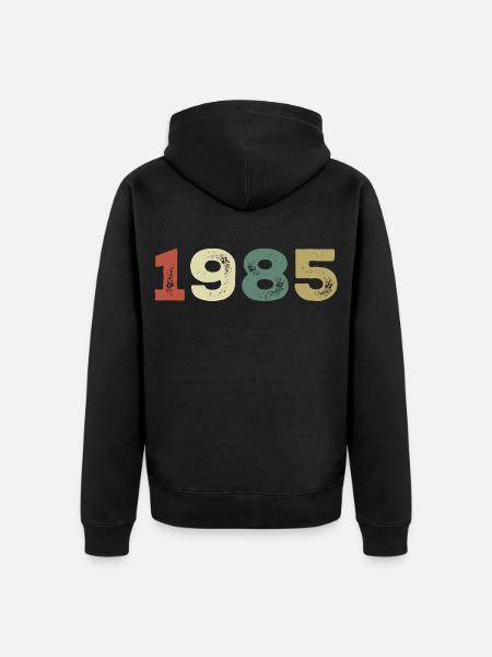 1985 Born in 1985 - Unisex Premium Organic Zip Hoodie - black
