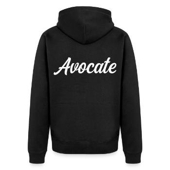 Avocate Droit Justice Barreau Tribunal Affaires - Veste à capuche bio Premium Unisexe - noir - Dos - Nico (187cm)
