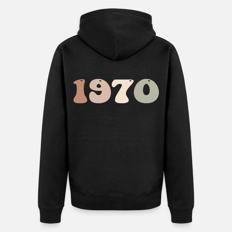 1970 - Veste à capuche bio Premium Unisexe - noir