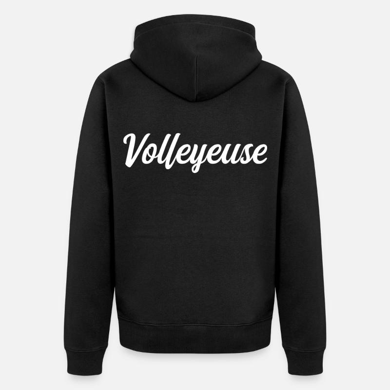 Volleyeuse - Veste à capuche bio Premium Unisexe - noir