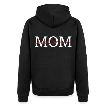 MOM, Best mom ever - Unisex Premium Organic Zip Hoodie - black - Back - Nico (187cm)