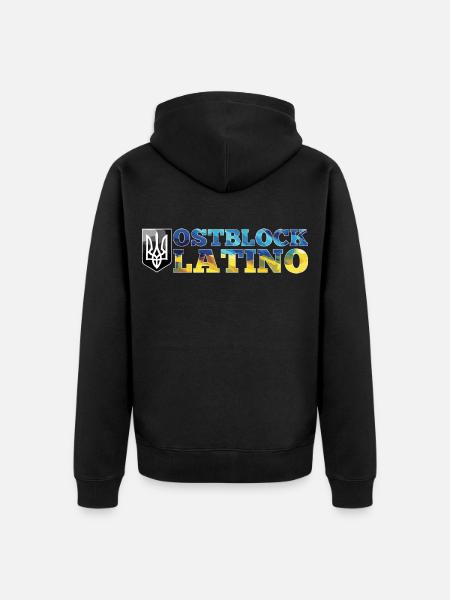Ostblock Latino Ukrainer Ukraine Geschenk - Unisex Premium Bio Zip Hoodie - Schwarz