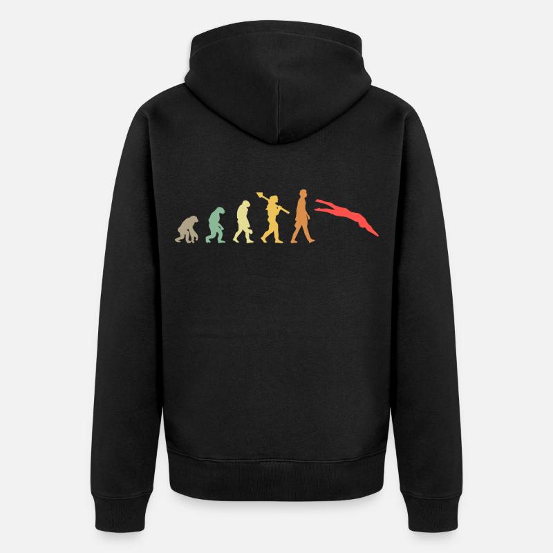 Nageur évolutif - Veste à capuche bio Premium Unisexe - noir