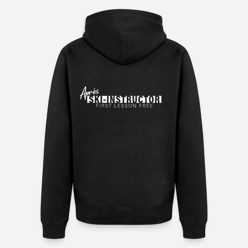 Après Ski Instructor – Motiv - Unisex Premium Bio Zip Hoodie - Schwarz