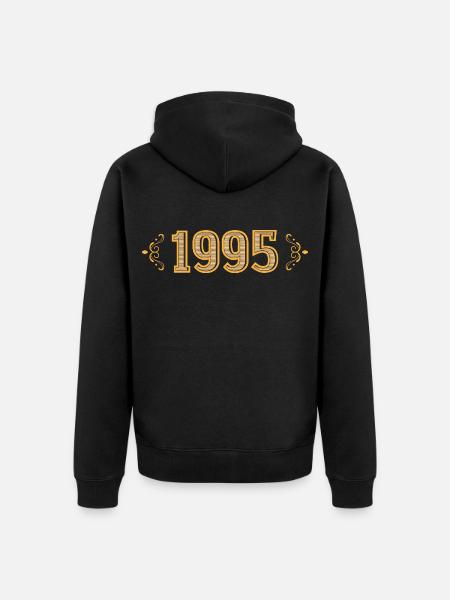 Legend since 1995 retro 1995 - Unisex Premium Organic Zip Hoodie - black