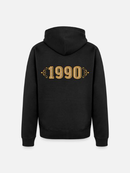 Legend since 1990 retro 1990 - Unisex Premium Organic Zip Hoodie - black
